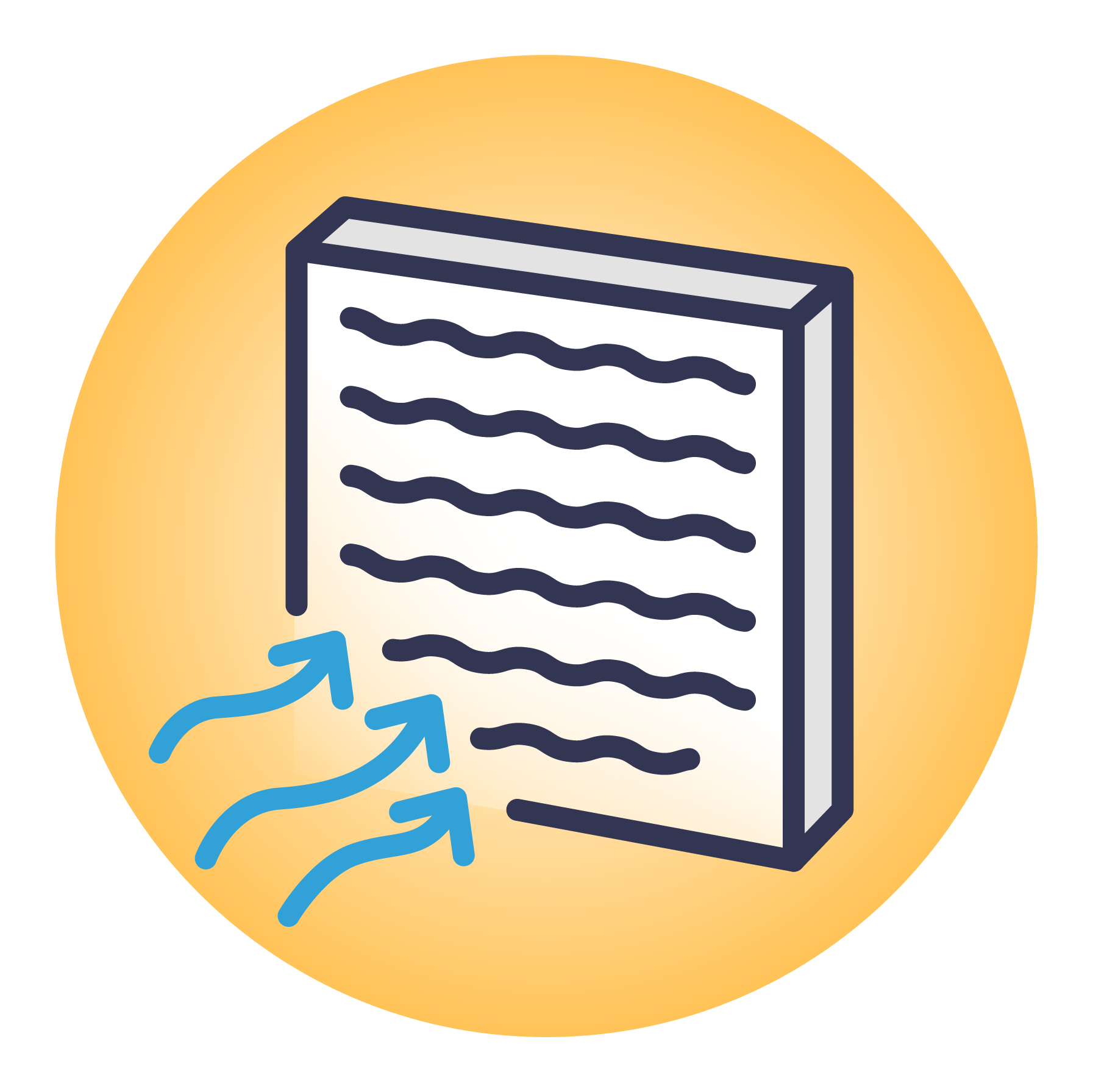 Graphic of a heating filter